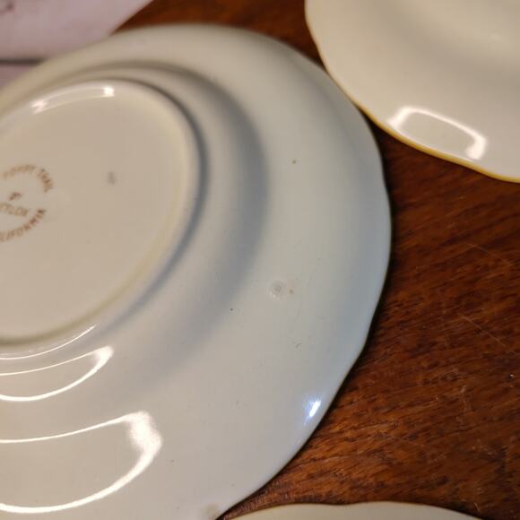 Poppy Trail by Metlox 4 Golden Garden Pattern 6‎ 5/8" Bread and Butter Plates - Picture 8 of 8